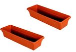 Vgreen Garden Store Rectanguler Big Planter (Pack Of 2) With Sky Table Top Planter & Tray