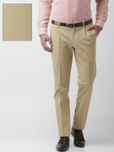INVICTUS Men Beige Solid Slim Fit Chino Trousers
