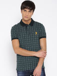 U.S. Polo Assn. Men Navy Printed Polo T-Shirt