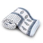 Ethnic Arts Soft and Light Weight 100% Cotton Filled Booti Print Cotton Single Bed Razai Quilt