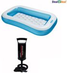 Intex Stealodeal Rectangular With Pump Inflatable Pool Combo(Multicolor)