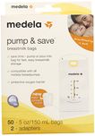 Medela Pump & Save Breastmilk Bags - 50 pack