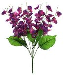 Fourwalls Amazing Artificial Blossom Flower Bunch (7 Branches, Purple)
