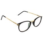 Creature Raised Metal Bridge Retro Round unisex Glasses(Lens-Clear||Frame-Golden||MRZ-002)