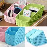 Kash-Vi Plastic Storage Box Desktop 4 Grid Sub-Grid Storage Case Multi-Function Storage Organizer