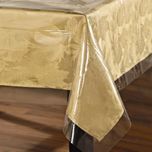 Yellow Weaves PVC Transparent Clear Dining Table Cover Tablecloth Waterproof Protector, 4-6 seater, 54 X 78 Inches Rectangle(without laced edges)