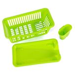 House of Quirk Great Kitchen Sink Dish Drainer Drying Rack Washing Holder Basket Organizer Tray- Green