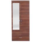 Hometown Ultima 2-Door Wardrobe with Mirror (Regato Walnut)