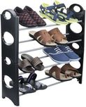 Ebee Store Easy to Assemble & light Weight Foldable 4 Shelves Shoe Rack