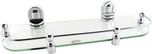 RoyaL Indian Craft Chrome Brackets 12 by 5 inch New Look Glass Wall Shelf(Number of Shelves - 1, Clear)