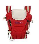 BabyGo Soft 4-in-1 Baby Carrier with Comfortable Head Support and Buckle Straps (Maroon/Red)