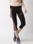 2GO Bold Black Tight Fit Running Capri Tights