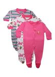 Bubbles Multi Color Romper Body Suite for New Born baby Pack Of 3 (0-3 Months) (Reddish-Pink)