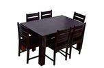 Ringabell Modish Solid Wood Six Seater Dining Table (Mahogany Finish)