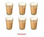 Famacart Cutting Chai Glasses Tea Glass (Pack Of 6)-Small-(100ML)