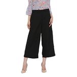 Rooliums Women Culottes (Black, Free Size)