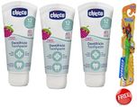 Chicco Toothpaste (Strawberry), 50 ml Pack of 3pcs