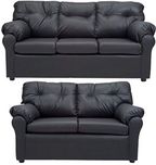 Furny Elzada Five Seater Sofa 3+2 (Black)
