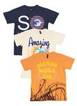 Maniac Pack of 3 Multicolor Half sleeve T-Shirts
