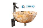 Lucky Gold Ash Wash Basin With Stand and Adson Tap