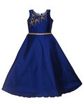 My Lil Princess Baby Girls Birthday Party wear Frock Dress_Twinkle Blue_Tafetta Silk_5-6 Years