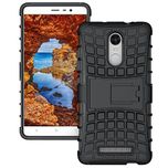 eCosmos || Mi Note 3 Defender || Case for Dual Layer Tough Rugged Shockproof Hybrid Warrior Armor Case Back Cover With Kickstand / Black