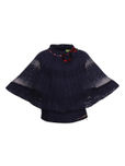 CUTECUMBER Girls Navy Lace Cape Top