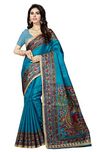 Rani Saahiba Art Silk Saree With Blouse Piece (SKR3063_Turquoise_One Size)