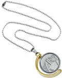 Men Style One Ruppess Coin Anjaan Locket With Chain Alloy Pendant Set