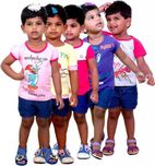 Gkidz Girls Printed T Shirt(Multicolor)