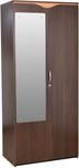 HomeTown Swril Engineered Wood 2 Door Wardrobe(Finish Color - Denver Oak & Urban Teak, Mirror Included)
