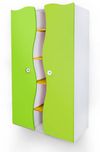 Alex Daisy Prism Engineered Wood 2 Door Wardrobe(Finish Color - Yellow - Green - White)