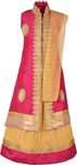 Aarika Girls Lehenga Choli Ethnic Wear Embroidered Lehenga, Choli and Dupatta Set(Pink, Pack of 1)
