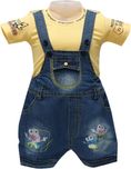 Baloons Dungaree For Boys Embroidered Denim