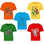 Kiddeo Kids boys Tshirt (Pack of 5)-5C-Tshirts-04-ML-4-5