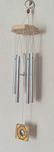 Tej Gifts - Feng shui metal wind chime 5 silver pipes for positive energy small