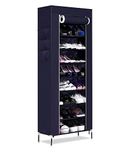 PAffy 9 Layer Portable Multi Utility Shoe Rack Organizer (Navy Blue)