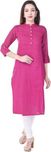 Stylum Casual Embellished Women Kurti(Pink)