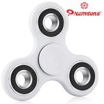 Premsons 608 Four Bearing Ultra Speed Tri Fidget Hand Spinner, White/Black