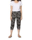 Clifton Womens Army Comfort Capri - Steel Grey (XX-Large)