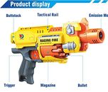 BLAZE STORM BATTERY OPERATED SOFT BULLET GUN 20 SOFT BULLETS