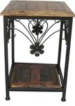 Acme Production acme Metal Side Table(Finish Color - Walnut Brown)