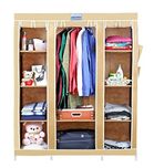 Krishyam Portable Foldable Clothes Closet Wardrobe,Cream Color