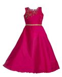 My Lil Princess Baby Girls Birthday Party wear Frock Dress_Twinkle Pink_Tafetta Silk_4 -5 Years