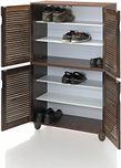 Royal Oak Libra Four Door Shoe Rack with 6 Shelves (Walnut)