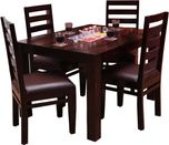 Induscraft Tadashi Solid Wood 4 Seater Dining Set(Finish Color - Dark Expresso)