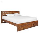 Royal Oak Diamond King Size Bed (Honey Finish, Brown)