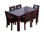 Ringabell Square Six Seater Dining Table (Mahogany Finish)