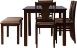 HomeTown Artois Solid Wood 6 Seater Dining Set(Finish Color - Dark Walnut)