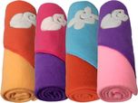 My NewBorn Self Design Single Hooded Baby Blanket Multicolor(Fleece Blanket, 4 baby Blankets)